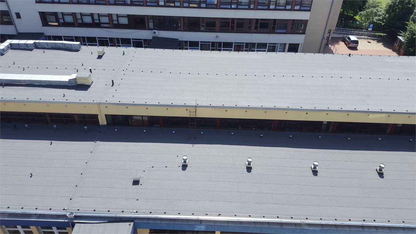 Fragment dachu płaskiego po zakończeniu prac